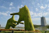 西安世园会景点天气实景图