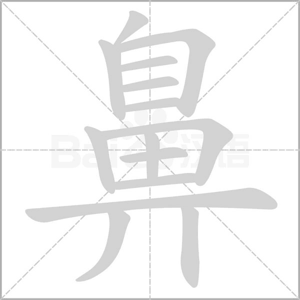 鼻字笔顺图