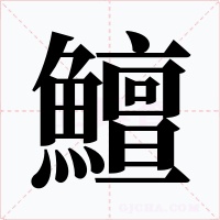 鱣字的字形和写法