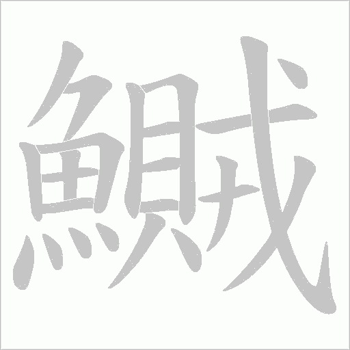 鱡字笔顺图