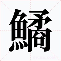 鱊字的字形和写法