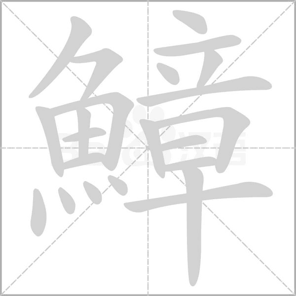 鱆字笔顺图