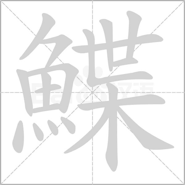 鰈字笔顺图