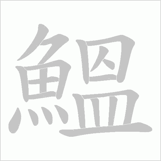 鰮字笔顺图