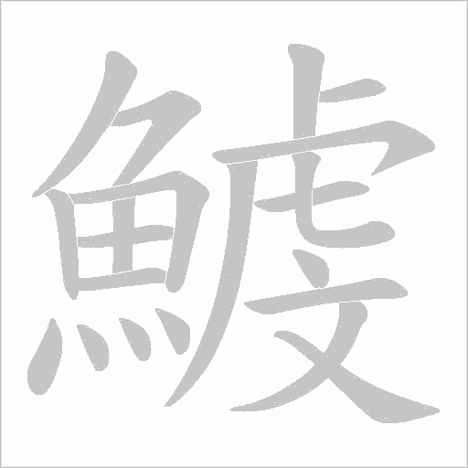 鰬字笔顺图