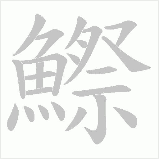 鰶字笔顺图