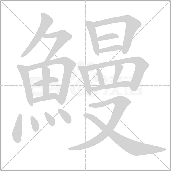 鰻字笔顺图