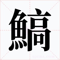 鰝字的字形和写法