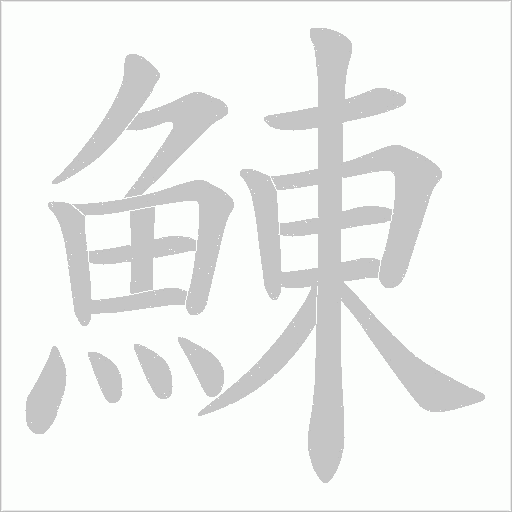 鯟字笔顺图