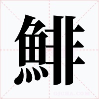 鯡字的字形和写法