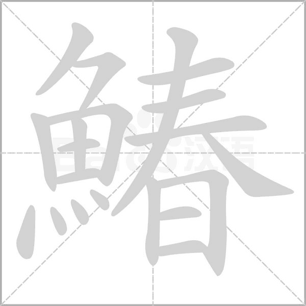 鰆字笔顺图