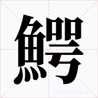鰐字的字形和写法