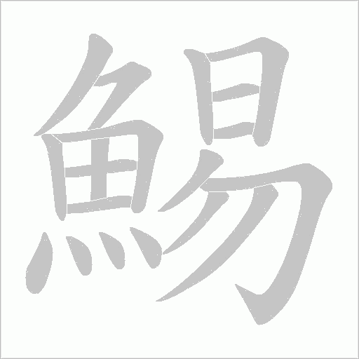 鯣字笔顺图