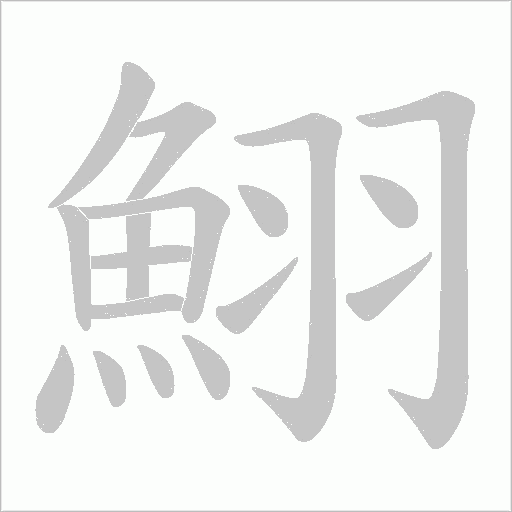 鮙字笔顺图