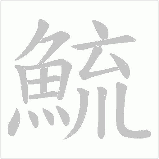 鯍字笔顺图