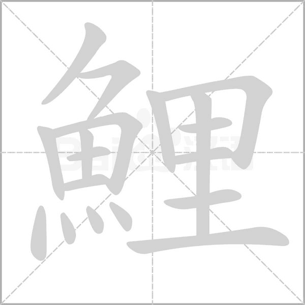 鯉字笔顺图