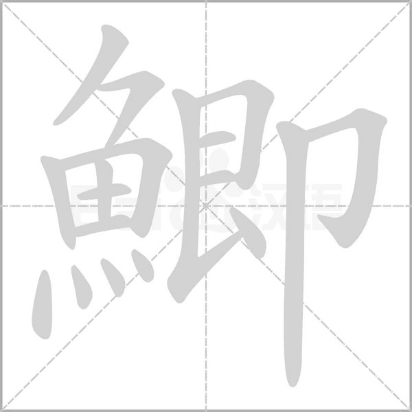 鯽字笔顺图