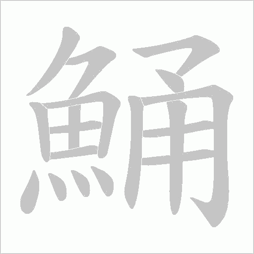 鯒字笔顺图
