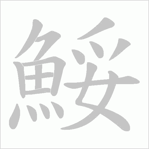 鮾字笔顺图
