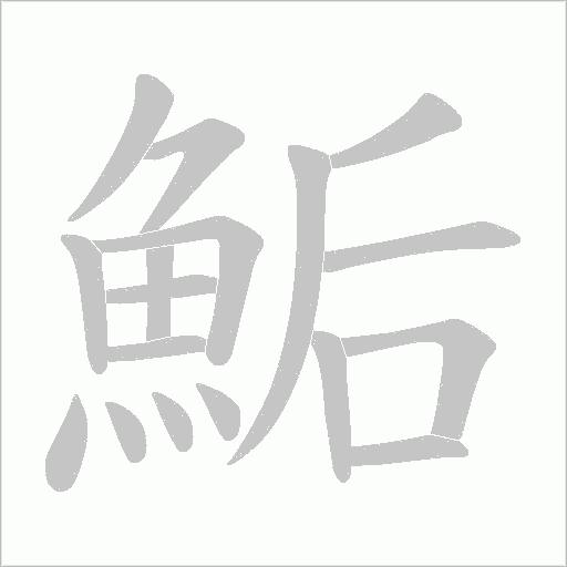 鮜字笔顺图
