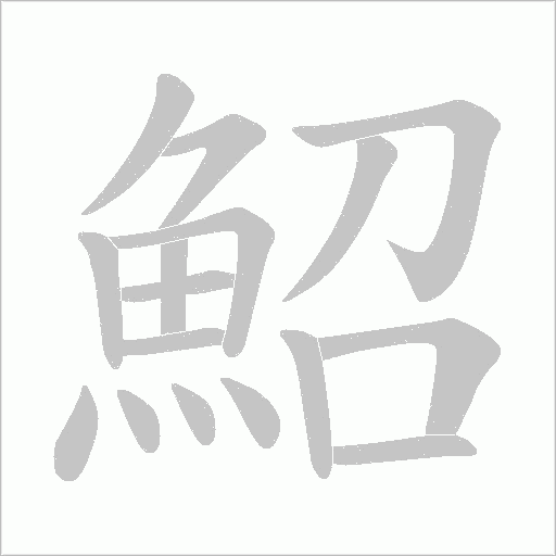 鮉字笔顺图