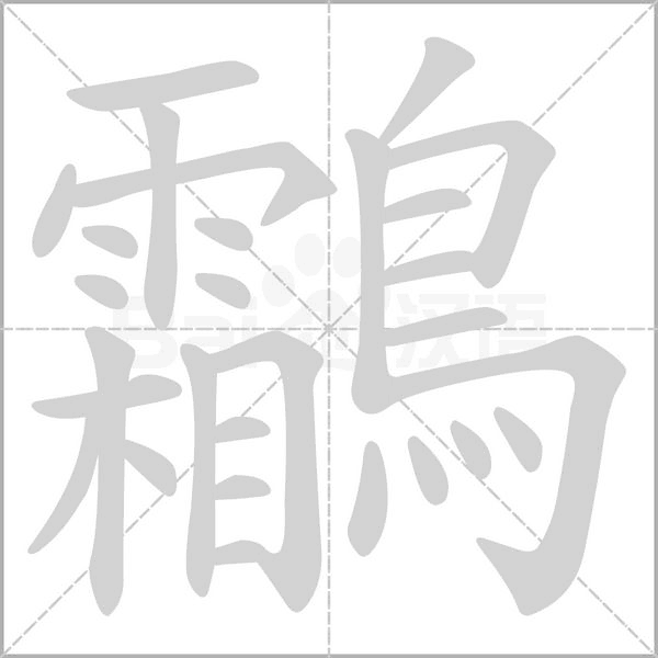 鸘字笔顺图