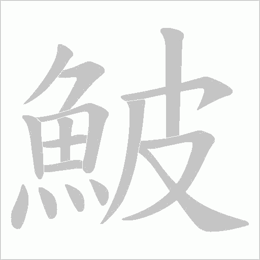 鮍字笔顺图