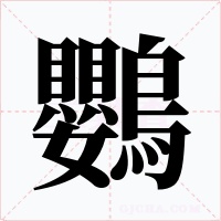 鸚字的字形和写法