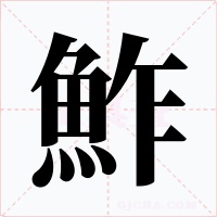 鮓字的字形和写法