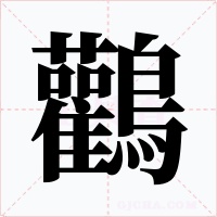 鸛字的字形和写法