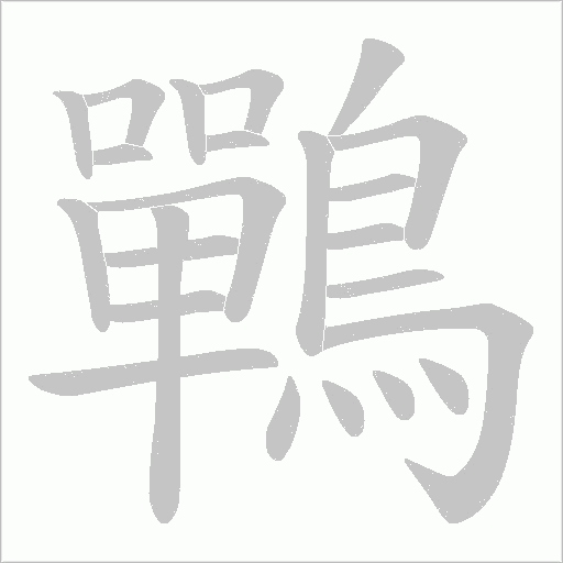 鷤字笔顺图