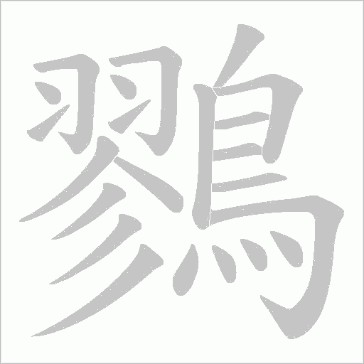 鷚字笔顺图
