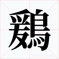 鶢字的字形和写法