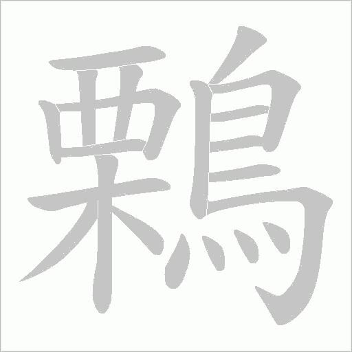 鷅字笔顺图