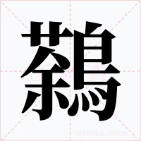 鷋字的字形和写法