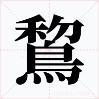 鵹字的字形和写法