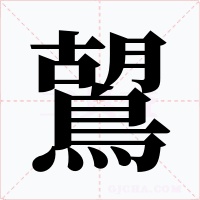 鶦字的字形和写法