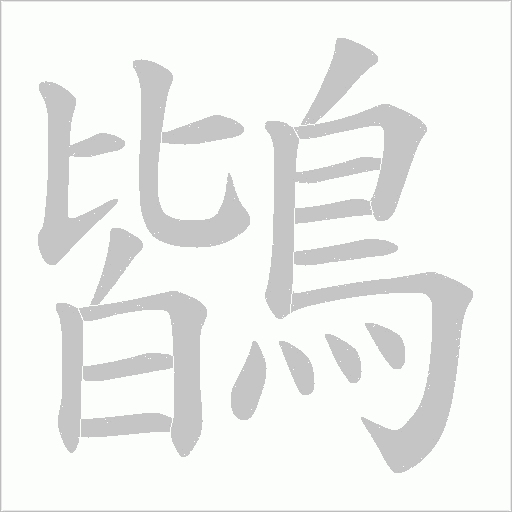 鶛字笔顺图