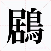 鶋字的字形和写法
