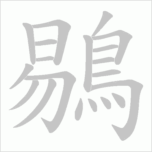 鶍字笔顺图