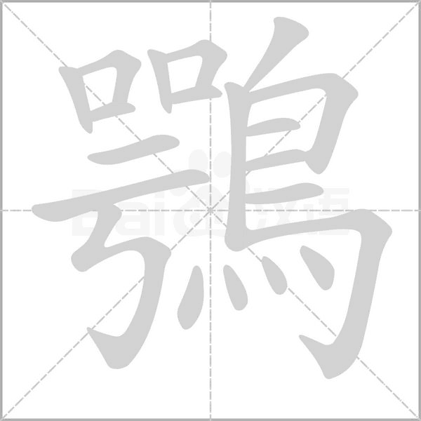 鶚字笔顺图