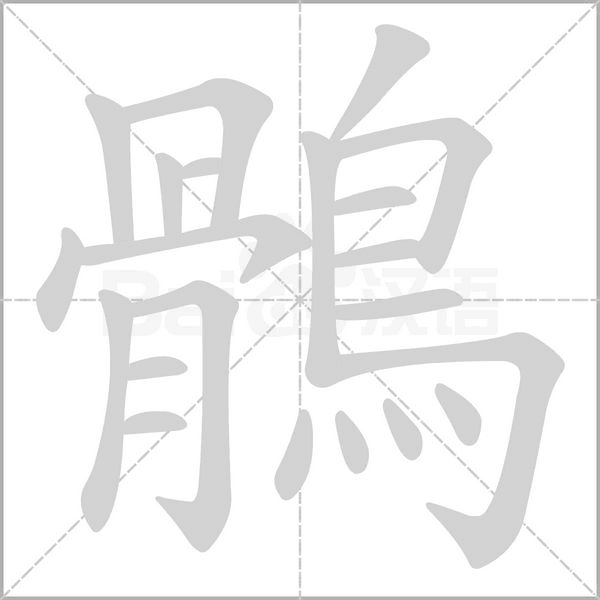 鶻字笔顺图