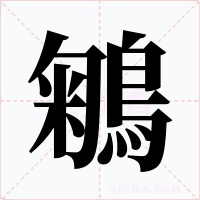 鵴字的字形和写法