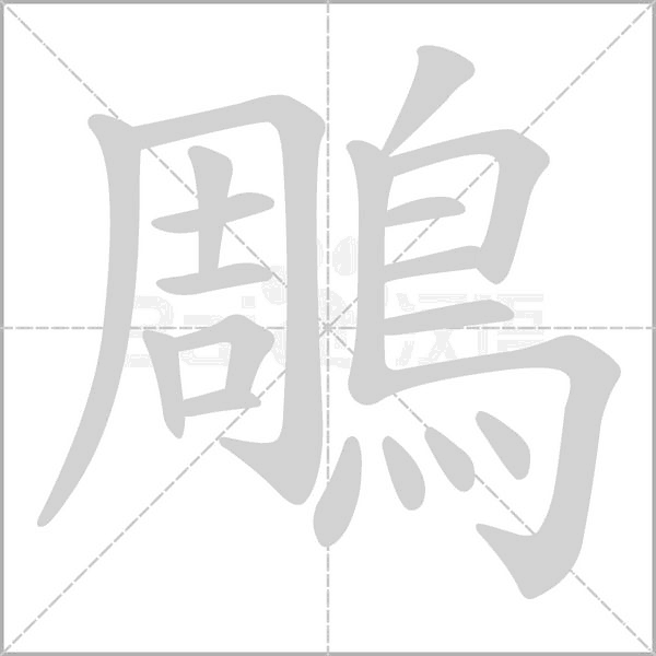 鵰字笔顺图