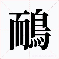 鴯字的字形和写法