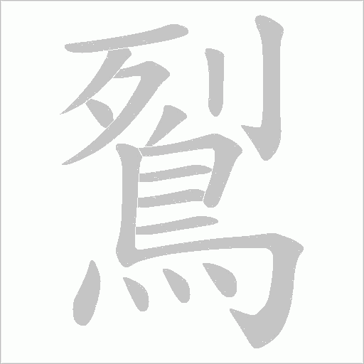 鴷字笔顺图