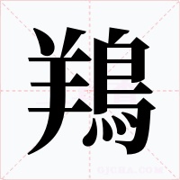 鴹字的字形和写法
