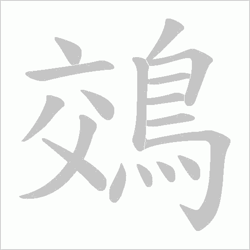 鵁字笔顺图