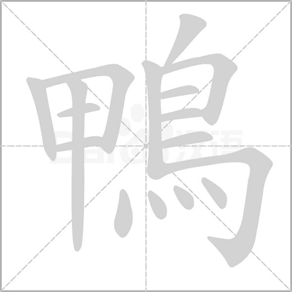 鴨字笔顺图