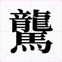驡字的字形和写法